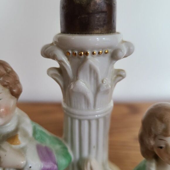 Vintage Carl Schneiders Grafenthal Table Lamp Victorian Style Courting Couple - Picture 7 of 15
